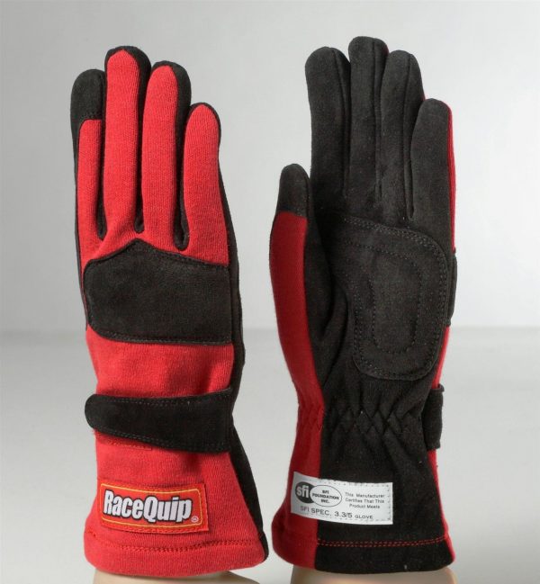 Outlaw Street Car Association - RaceQuip - 2-LYR SFI-5 GLOVE RED - 355012A